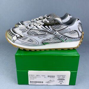 Bottega Veneta Silver and White Winter Boots